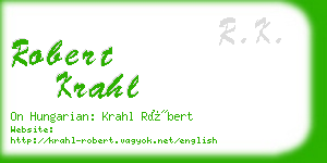 robert krahl business card